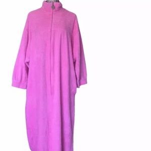 Stan Herman Vintage 1X vintage pink chenille bath robe